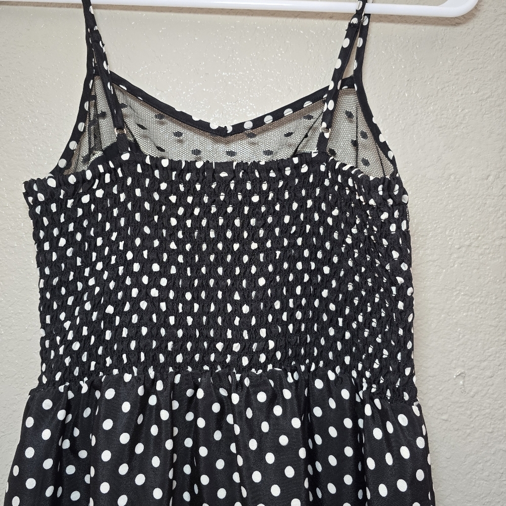 Xhilaration Black & White Polka Dot Dress – Size S – Vintage-Inspired & Flowy - Picture 4 of 5